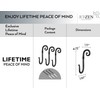 RTZEN Wall Mount Hook Set - Wrought Iron Decorative Rustic
