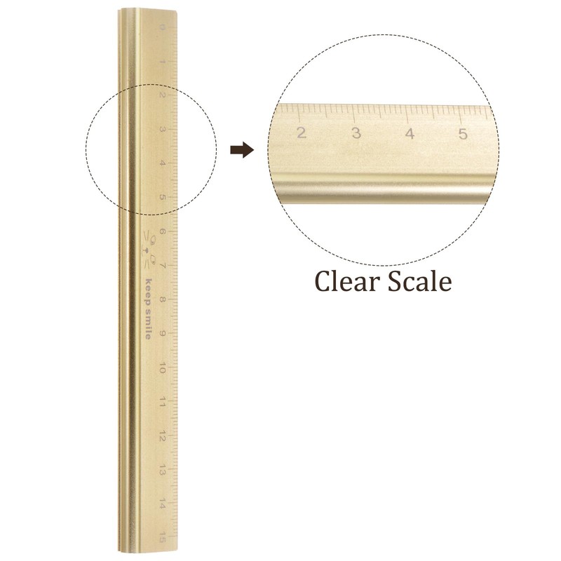 Kozelo Hollow Scale Ruler - [15 cm] Aluminium Triangular Hollow