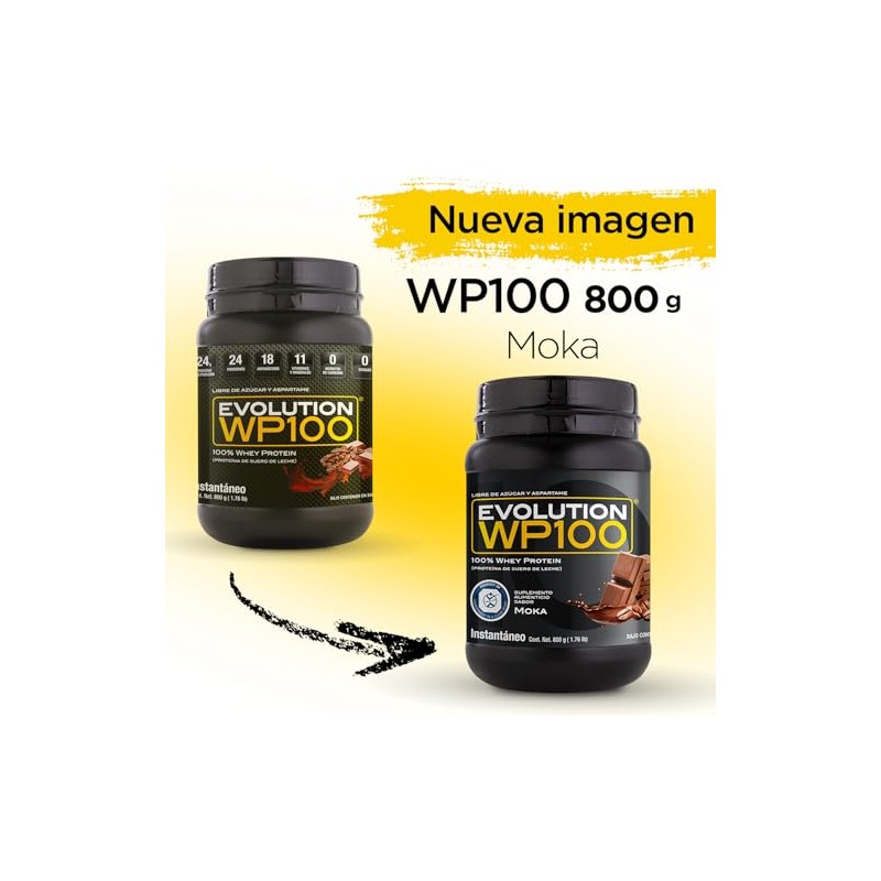 EVOLUTION, Protena de Suero de Leche, WP100, Whey Protein, 18