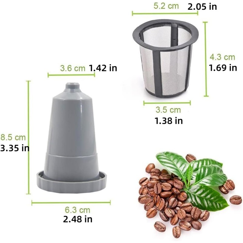 WOTOW Reusable Coffee Filter Set for K Cups Replacement Filter