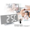 Digital Alarm Clock LED Mirror Screen USB Charging Automatic Dimming
