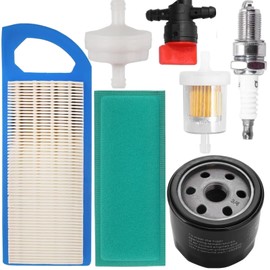 698083 697153 Air Filter Tune Up Kit Fits for Briggs and Stratton 795115 794422 697014 697776 14-17.5HP Engine Parts for John Deere GY20573 L100 LA100 LA110 L105 LA105 L107 L108 LA115 Lawn Mower