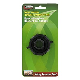 Valterra T01-0094VP 1-1/2" x 3/4" Drain Connector, Black