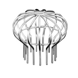 Vastsea Stainless Steel Downpipe Protector, Downpipe Protection 75 mm, Gutter Guard Strainer, for Moss, Mud, Mud, Balls to Stop (Silver)