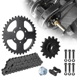 RUTU 530 Chain Sprocket Kit, 530 35T Rear Chain Sprocket, 530 15T Front Sprocket, 530 Chain 90 Links for GY6 150cc 200cc 250cc ATV UTV Go Kart Buggy TaoTao Chinese Quads