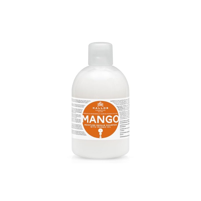 Kallos Cosmetics Mango Moisture Repair Shampoo, For Damaged Hair, 1L