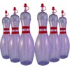 Large Bowling Pin Water Bottles Clear - 6 Pack