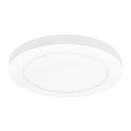 Maxxima 9 in. LED Flush Mount Ceiling Light Fixture - 1500 Lumens, 5 CCT 2700K-5000K, Round Color Selectable Panel Light, Dimmable, Recessed Can or J-Box Install, Suitable for Bathroom or Shower