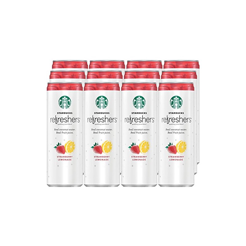 Starbucks, Refreshers with Coconut Water, Strawberry Lemonade, 12 fl Oz.