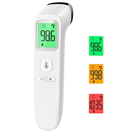 No-Touch Thermometer for Adults and Kids, Accurate Digital Baby Thermometer | 1s Fast Reading, Fever Alarm, Silent Mode, 35-Reading Memory, Forehead &
