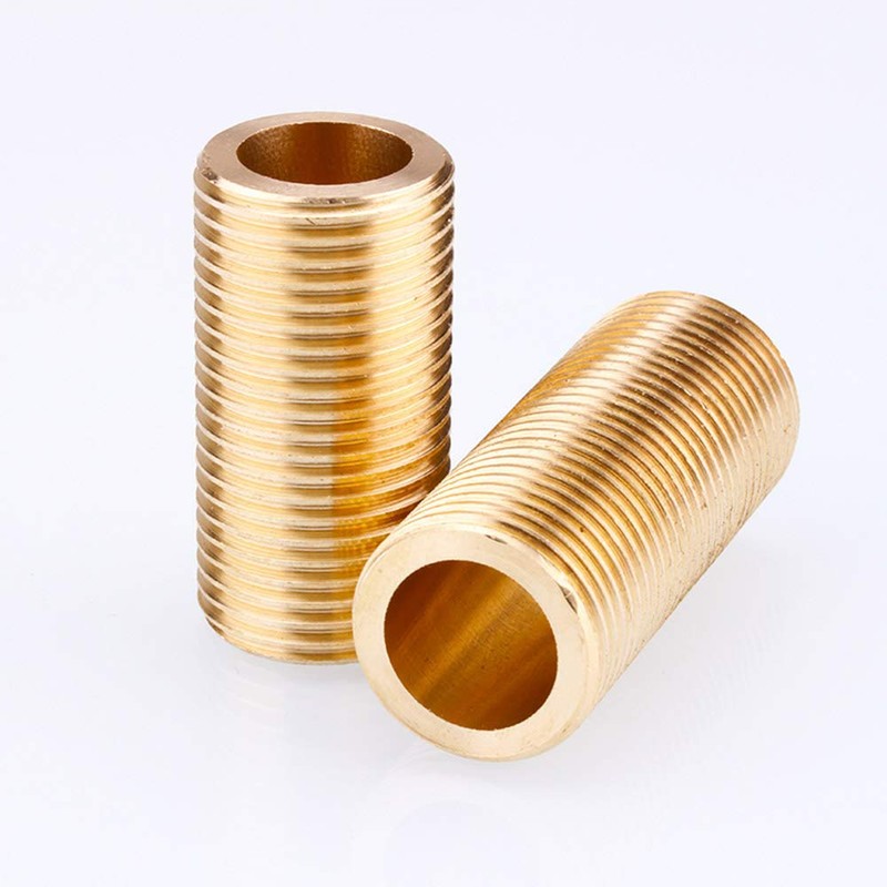 ExcInter 1/2" BSP 50mm Long Brass Running Nipple Threaded Plumbing