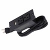 Recessed Power Strip 1500W 2 AC Outlets 2 USB Ports