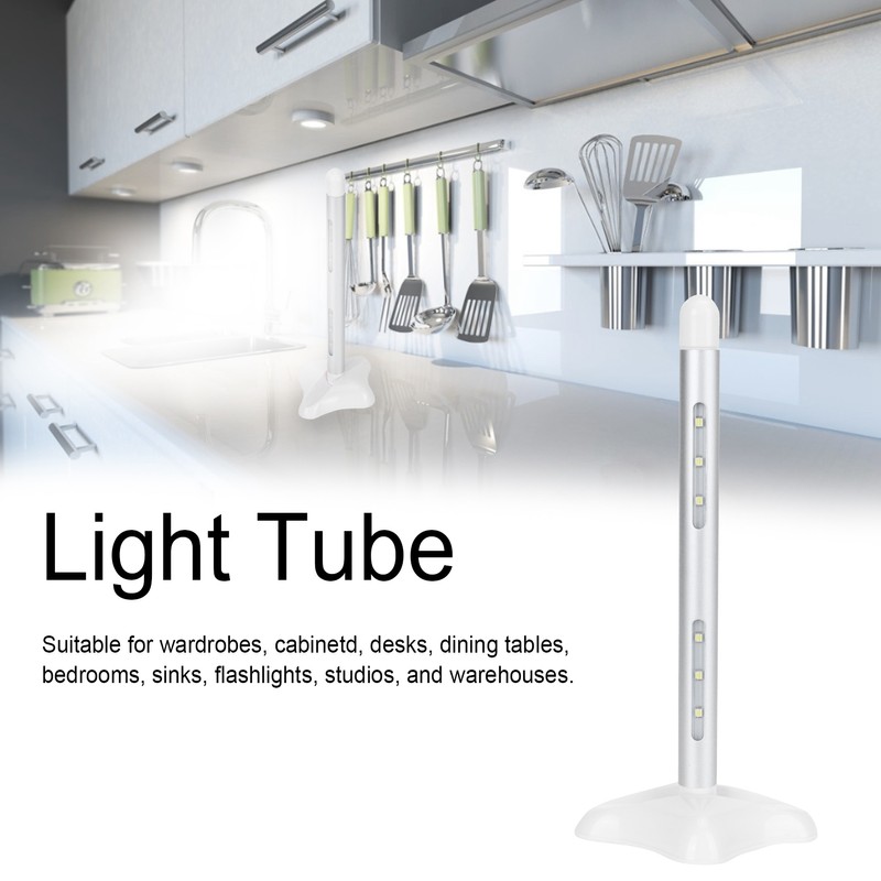 Cabinet Closet Light Tube 6LED Night Lamp Portable 400lm 6000K