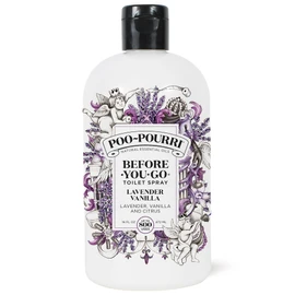 Poo-Pourri Before-You-Go Toilet Spray Refill, Lavender Vanilla,16 Fl Oz, Up to 800 Uses, Bathroom Odor Deodorizer with Essential Oils for Home or Work, Lavender, Vanilla and Citrus Scent
