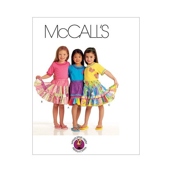 McCall's Patterns M5841 Children's/Girls' Skirts and Appliques, Size CL (6-7-8)