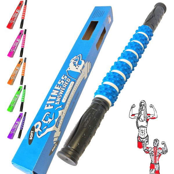 The Muscle Stick Roller | Massage Roller for Runners - Rubber Blue