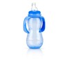 Nuby Non-Drip 3-Stage Bottle 11 Ounce, 2 Count, Blue/Green