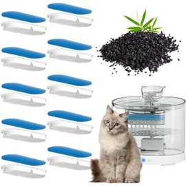 Filtros para fuentes de agua EMOTINIA Largo 10 pzas – Triple filtración para gatos y perros