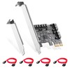 Binardat PCIE X1 to SATA Card 4 Port 6Gbps SATA
