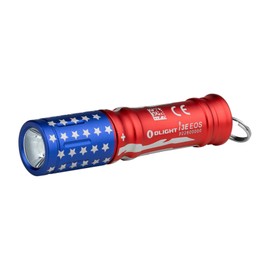OLIGHT i3E EOS PMMA TIR Lens AAA EDC Flashlight 90 Lumens Compact Keychain Flash Light for Night, Camping (Stars & Stripes Edition)
