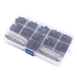 620Pcs Jumper Wire Cable Pin Header Connector Housing Kit Male & Female Crimp Pins Terminal with Box