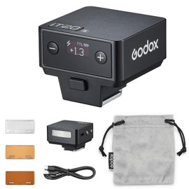 Godox iT20 Mini Camera Flash - 45g Ultra-Compact with TTL, 700+ Flashes, Magnetic Modifiers & USB-C for Sony Cameras, Black