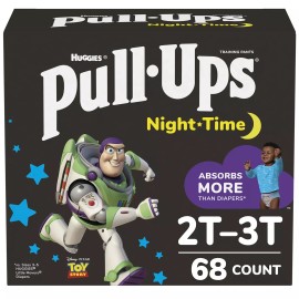 Pull-Ups Boys' Night-Time Potty Training Pants, Size 2T-3T Overnight Training...