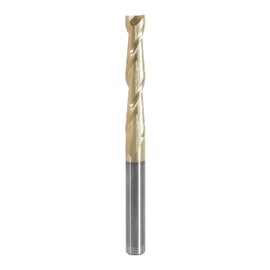 Amana Tool CNC Router Bits for 2D/3D Carving Flat Bottom, ZrN Coated, 46577, 0.10 Deg Straight Angle x 1/4 Dia x 1-1/2 x 1/4 Shank x 2 Flute