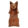 NOVICA Brown Animal Themed Wood Sculpture, 7.5" Tall, Hear No