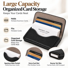 PU Leather Card Holder for Business & Credit Cards – Slim Magnetic Closure Case for Pocket, Office & Daily Carry