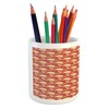 Lunarable Eastern Pencil Pen Holder, Ink Art Style Japanese Sky