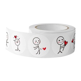 500x Pegatinas para el Día de San Valentín Etiquetas de amor Pegatina redonda Etiqueta de regalo Calcomanías Decoración Sellado Pegatinas para