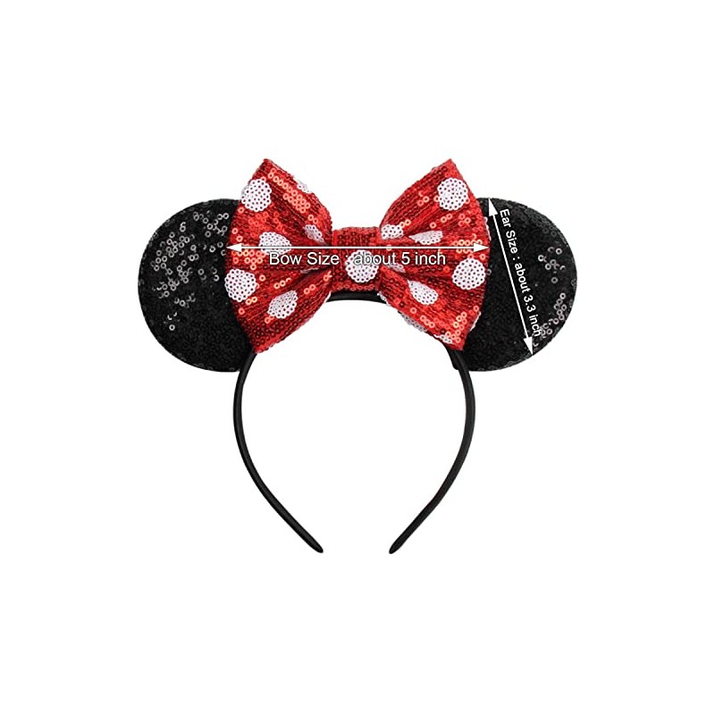 Mouse Ears Bow Headbands for Kids Girls Women