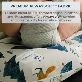 Pobibaby 1-Pack Premium Nursing Pillow Cover - Ultra Soft & Stretchy 96% Cotton, Breastfeeding Pillow Cover for Baby Boys and Girls (Magical)