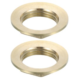 uxcell G3/4 Pipe Fitting Hex Flange Lock Nut Locknut Female Threaded Fastening Thin Nut for Plumbing, Brass 2Pcs
