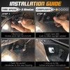 HERCOO License Plate Lights Lamp Lens Black Clips Housing Compatible