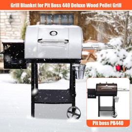 Grill Blanket for Pit Boss PB440D2 PB440FB1 Pellet Grill, 440D 440 Deluxe Ranch Hand 440TGR1, Insulation Blanket for Pit Boss 440 Series Grills, Smoker Cover Save a Lot of Pellet for Winter Cooking