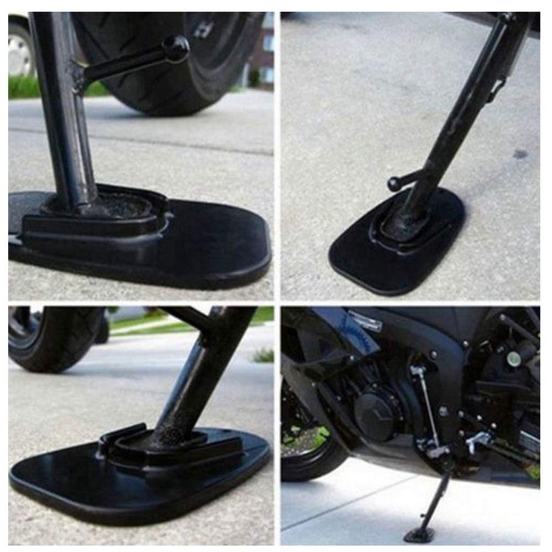 Ymiko Universal Motorcycle Kickstand Pad Side Stand Kick Stand Coaster