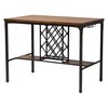 Baxton Studio Vintner Industrial Brown and Black Pub Table with