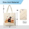 Dlzdn Fall Tuxedo Cat Pumpkin Canvas Tote Bag For Women