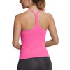 MathCat Seamless Workout Tank Tops with Built in Bra，Racerback Athletic