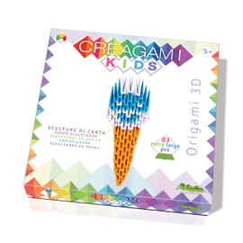 Creagami 3178843 Origami 3D Paper Sculpture Kids Ice Cream Craft Set for Adults and Children from 5 Years, 83 Pieces