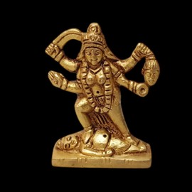 Brass Kali Statue, 2.75" Inch Maa Kali Statue, Kalika Idol, Standing Goddess Kali Statue, Hindu Goddess of Destruction & Power, Kali Shiva Idol