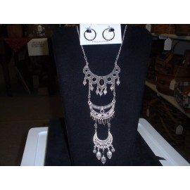 Park Lane Jewelry, "RHEA" Necklace (3 In 1) & "NON-STOP" Earrings, New!!!