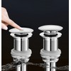 Vessel Sink Drain Stopper Chrome Solid Brass Bathroom Pop up
