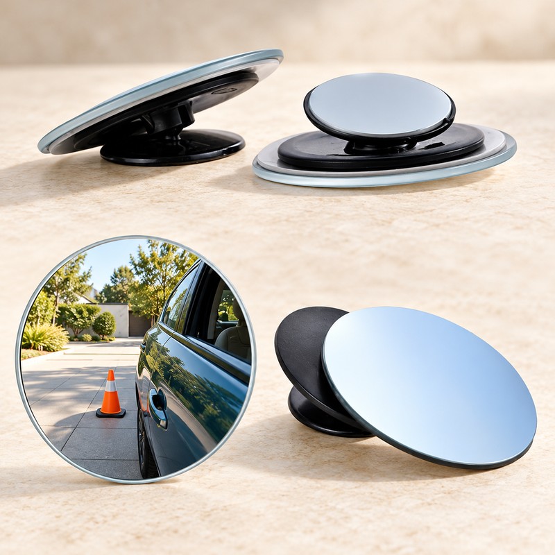 360° Adjustable Blind Spot Mirrors for Cars – Wide-Angle Convex