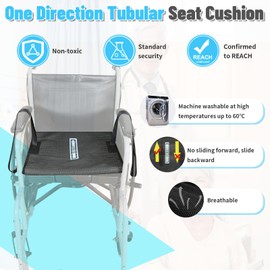 EHUCONWIB One Way Transfer Support Seat Cushion with Handles - Non-Slip Fall Prevention Pad for Elderly/Disabled Use on Wheelchairs, Chairs, Beds, and More - 17"x17"