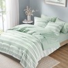 Codi Full Size Comforter Set with Sheets, Sage Green Bed