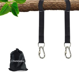 PANGAEA Tree Swing Hanging Straps Kit, Heavy Duty Holds 2200LBS 5FT Extra Long, with Safer Lock Snap Carabiners & Carry Pouch Bag