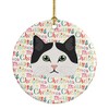 Ragamuffin Cat Christmas Ceramic Ornament